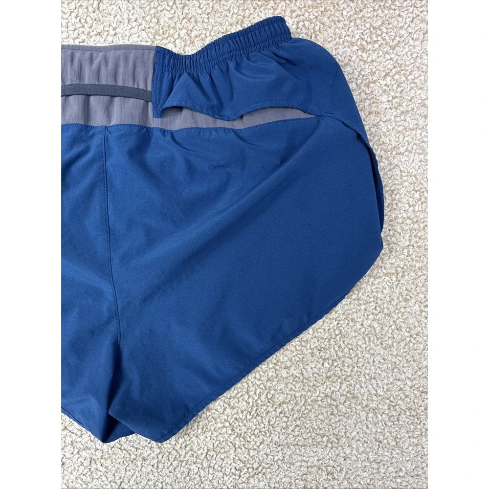 Nike Womens Dri-FIT Tempo Running Shorts With Liner Size L Blue Gray